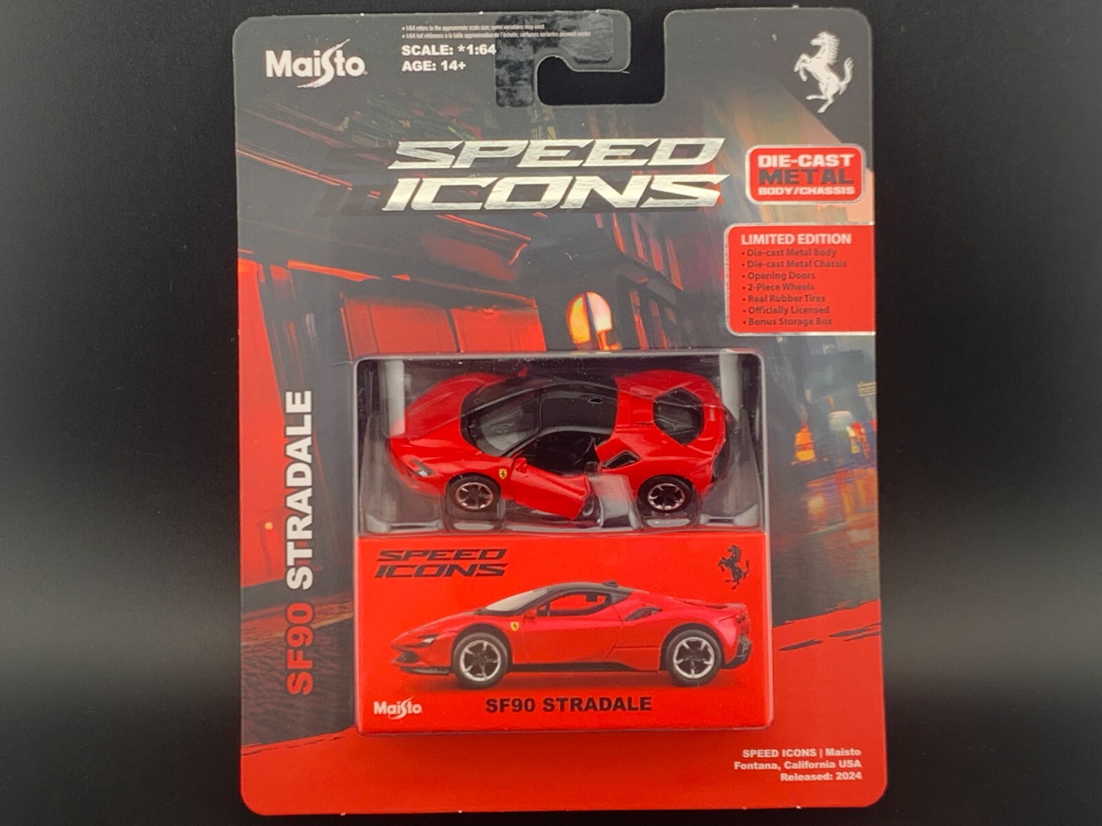 Maisto Ferrari SF90 Stradale Red Speed Icons 15700-24D-RD 1