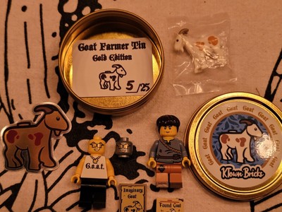 Goat Farmer Tin Gold Edition KTown Bricks Castle Minifig Minifigure Brand New #5