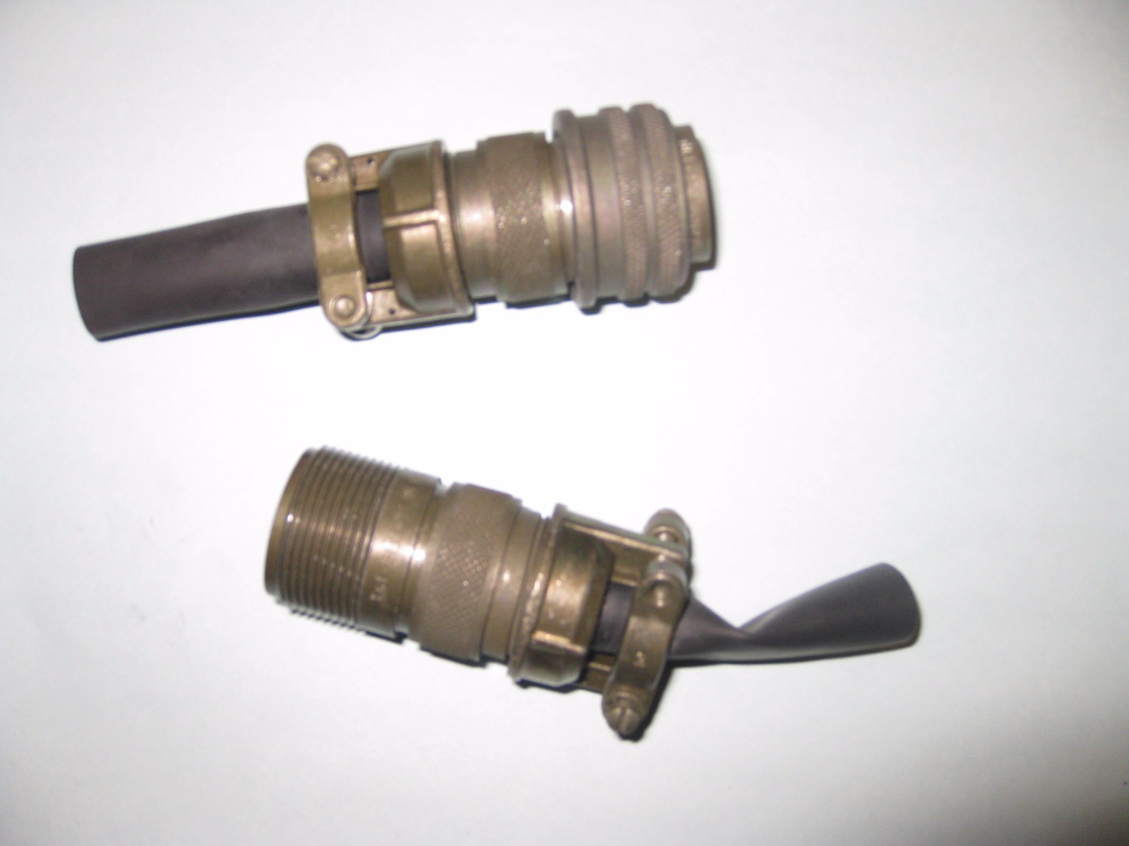 MS3106A-18-19P  and MS3101A-18-19S  - 10 Pin Mating Pair with cable clamps