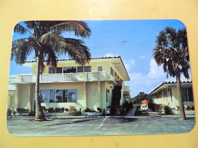 Tropical Terrace Motel Apartments Fort Lauderdale Florida vintage postcard 1952