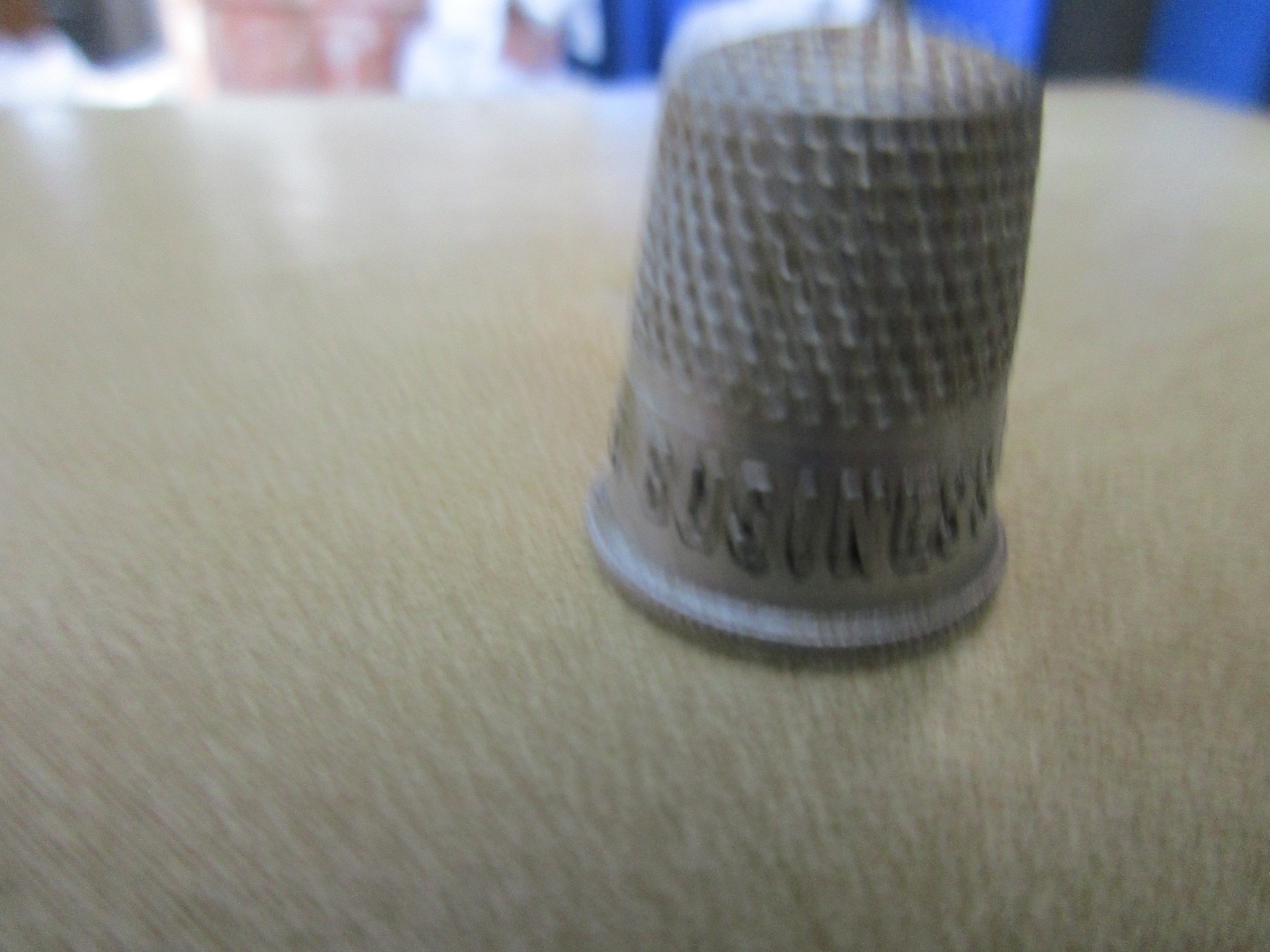 VINTAGE Thimble Lot of 1 tin Advertising TULSA(Okl) BUSINESS COLLEGE     3