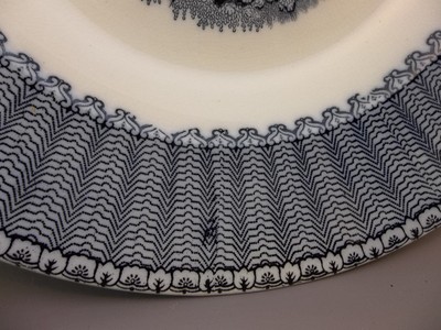 Pandora Soho Pottery Cobridge Large Bowl English Porcelain Cobalt Flow Blue
