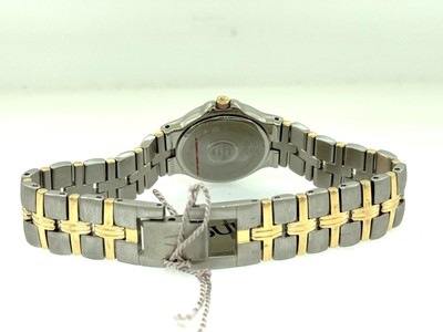 Pre-owned Bulova 98m36 Women's Analog Petite Round Two-tone Date Quartz Watch