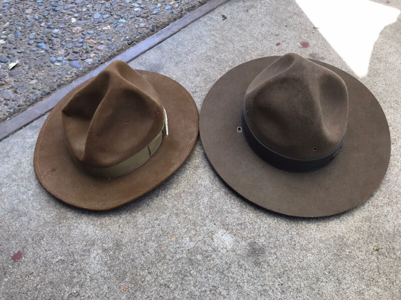 Lot Of 2 Vintage Boy Scouts of America Hats - 1 Is A Stetson Brand