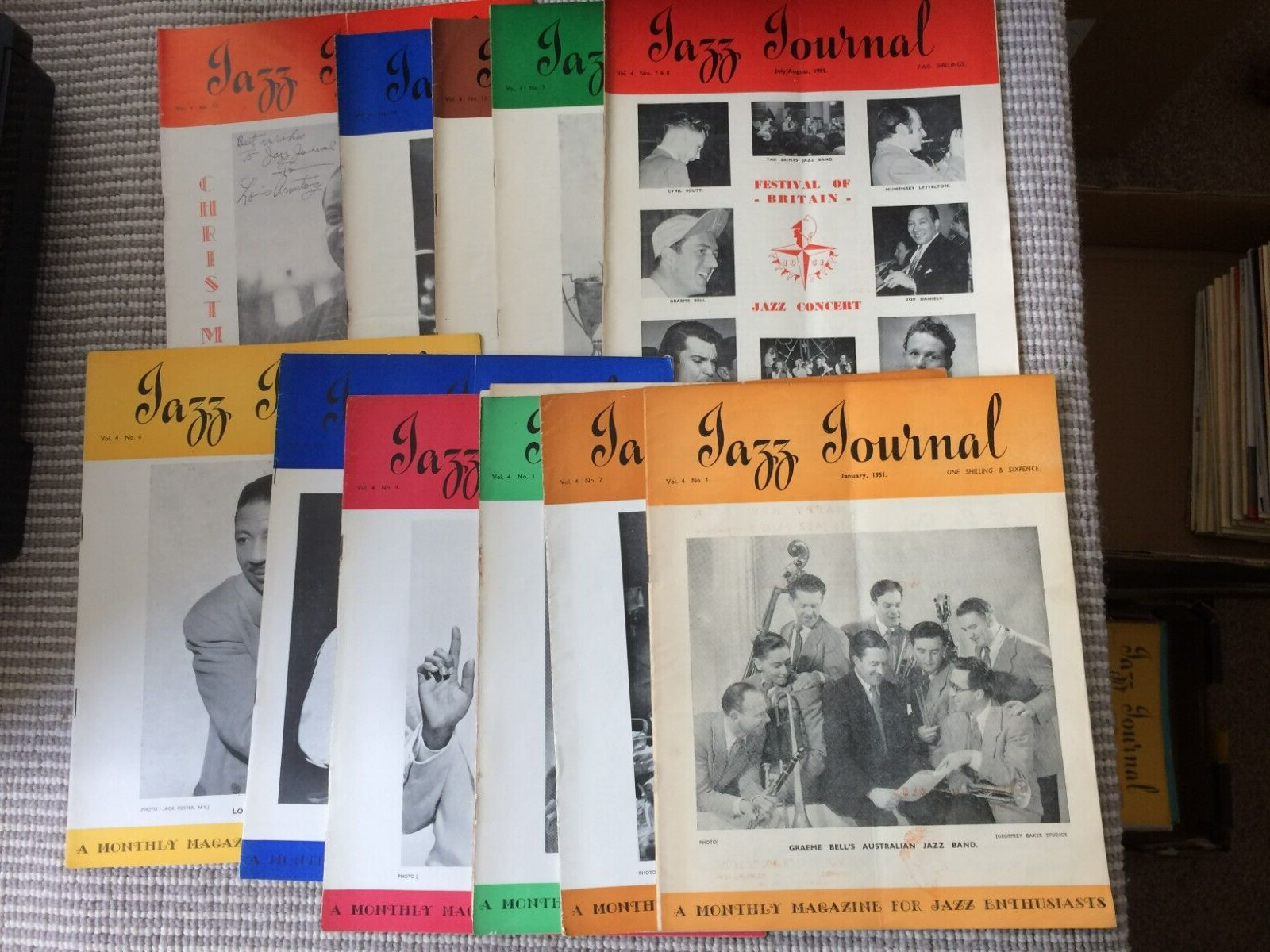 Jazz Journal Magazine. 11 issues from 1951. Full Year