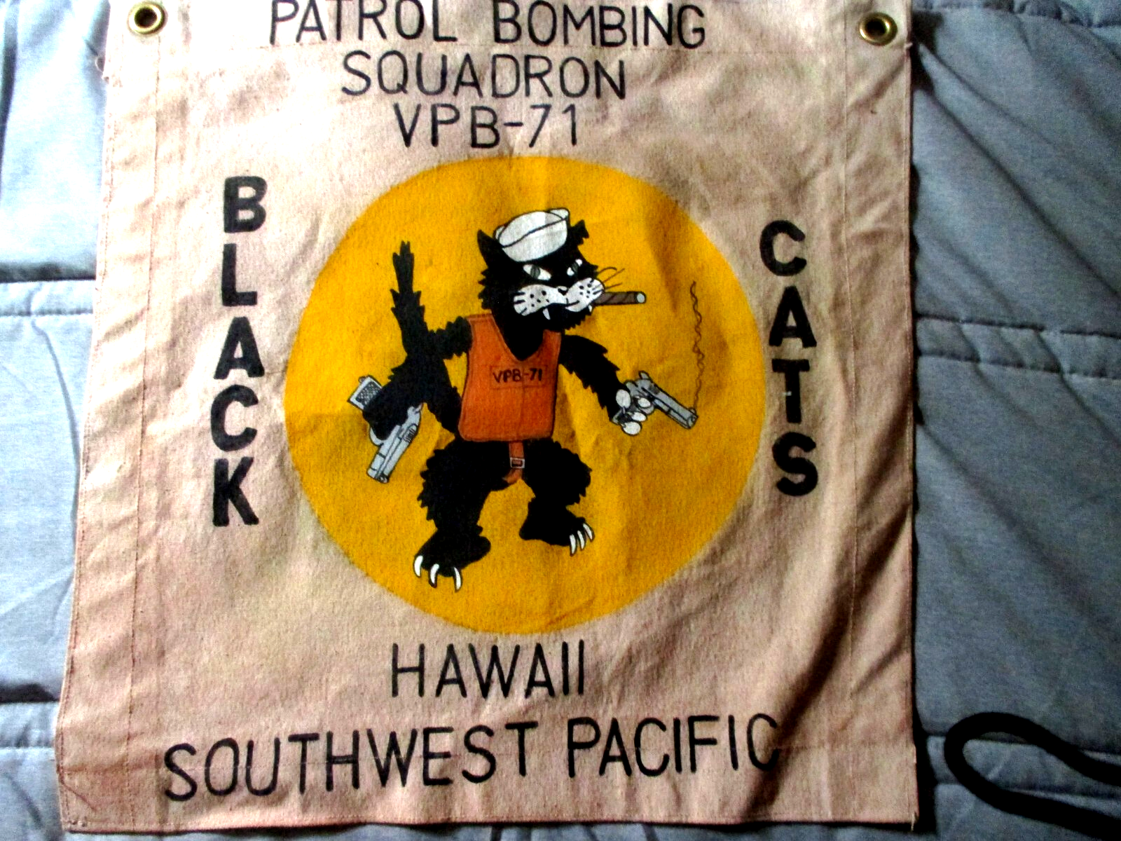 WWII USN VPB-71 PATROL BOMBING SQUADRON BLACK CATS SOUTH PACIFIC