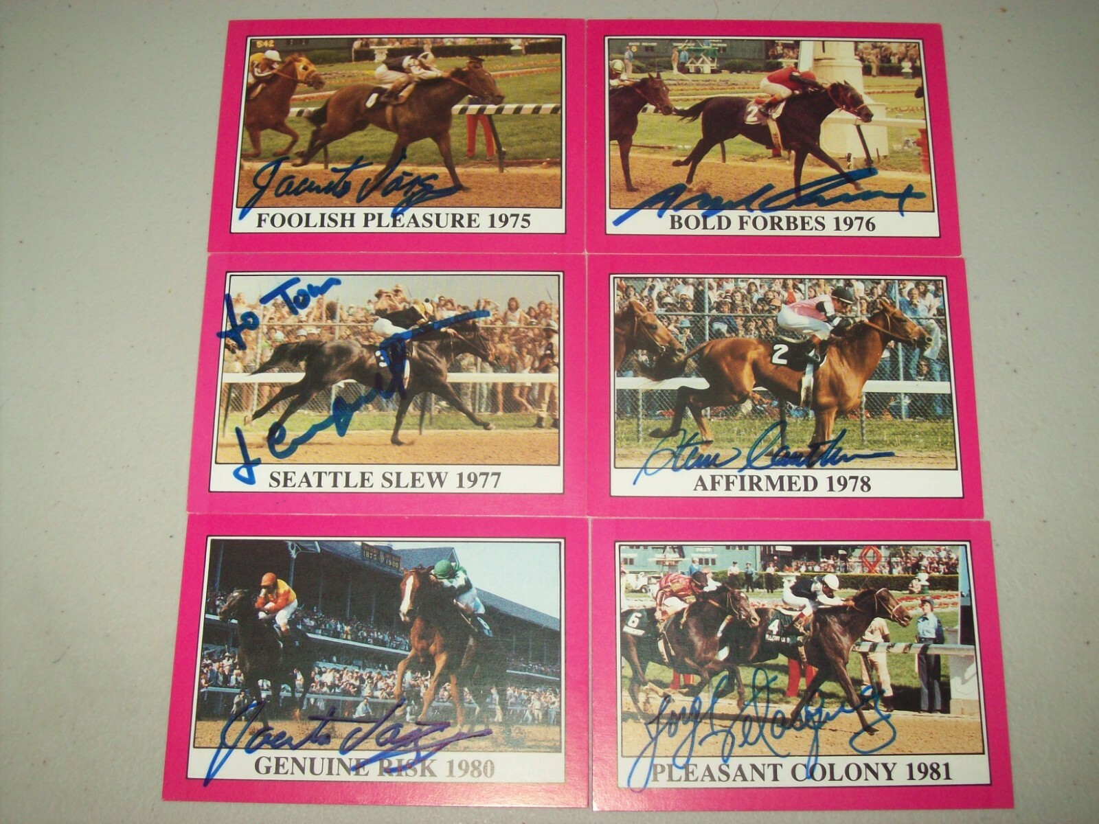 Kentucky Derby Winner card Set-Retirement Set-Update Sets & 38 jockey Autographs