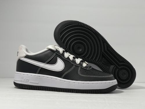 Nike Air Force 1 'White Stitching' Black Sneaker Brand New