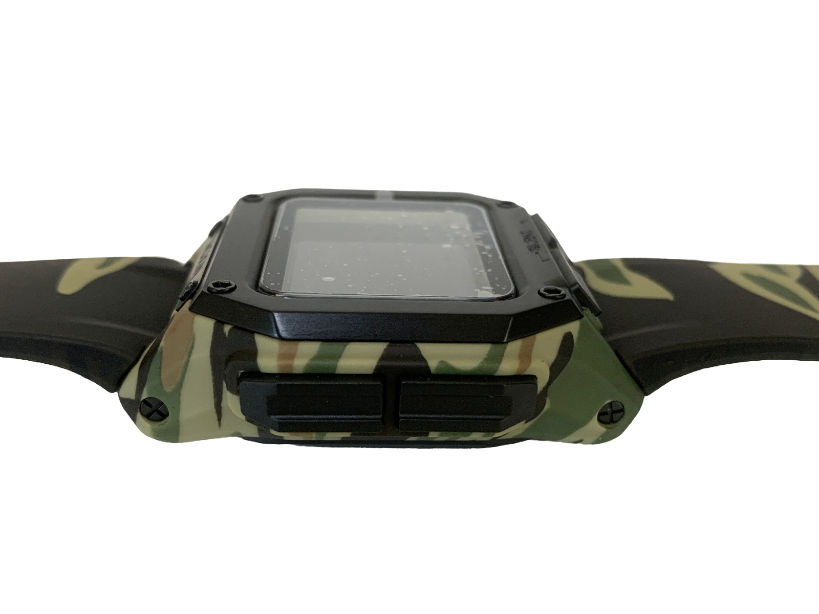 Pre-owned Nixon Regulus Men's Digital Watch Qz Military Camouflage Resin Silicone Band
