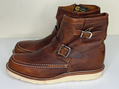 Pre-owned Chippewa Original Elsmere 7" Wedge Pull On Toe Boot Tan 10e 1901m08 In Brown