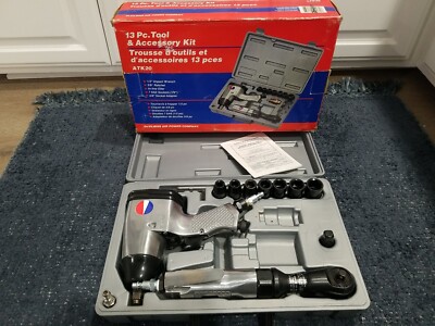 Devilbiss 13 Pc Air Impact Wrench Kit 1/2'' Dr. Socket Set & Air Ratchet Set