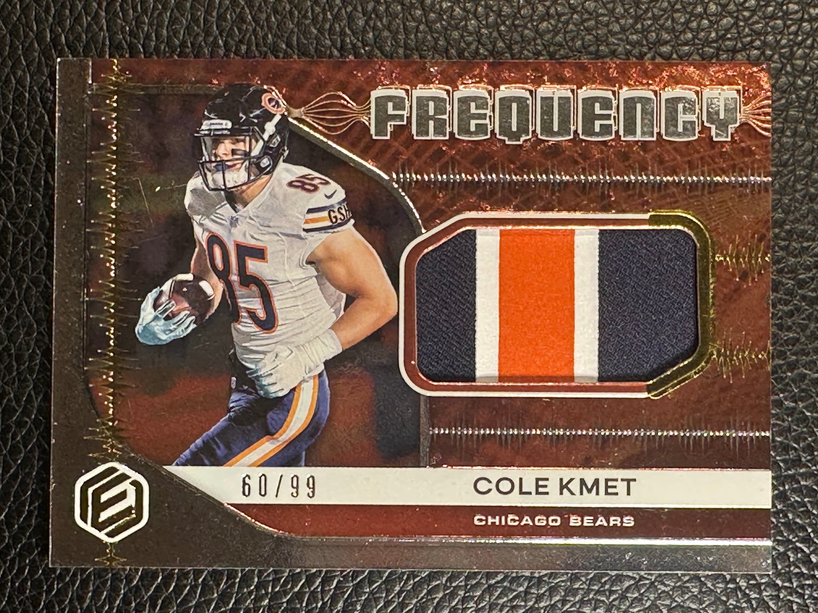 2020 Panini Elements Frequency Cole Kmet 60/99 Jersey Patch