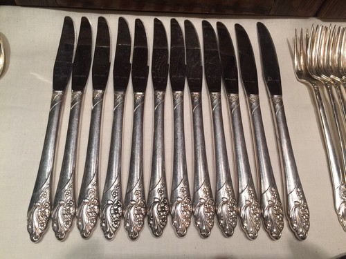 73pc Vintage Oneida Community Evening Star Silverplate Flatware!!!