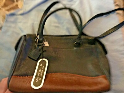 Giani Bernini Genuine Leather Exclusive use of Trim  Black & Brown bag