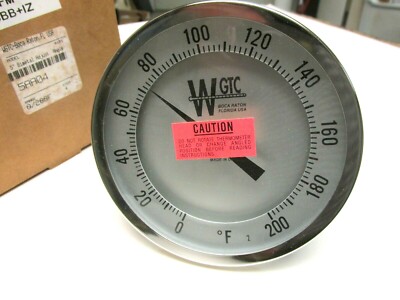 NIB WGTC  5'' Bi-Metal Thermometer Adjustable Angle 4'' Stem Model 4155 .. WF-134