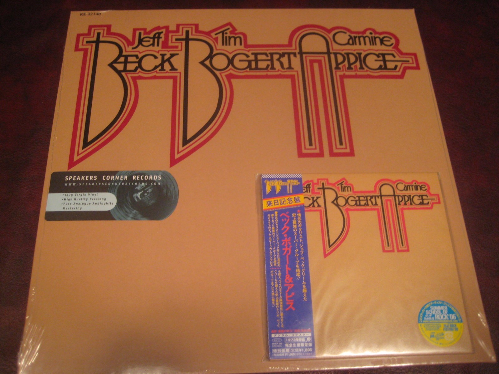 Beck, Bogert & Appice レコード新品未使用 JEFF BECK BOGERT & APPICE VERIFIED SPEAKER CORNER 180G LP +