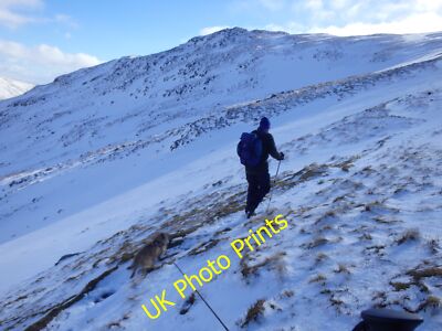 Photo 12x8 Ascending St. Sunday Crag Bridgend/NY3914 Gavel Pike in shot c2015