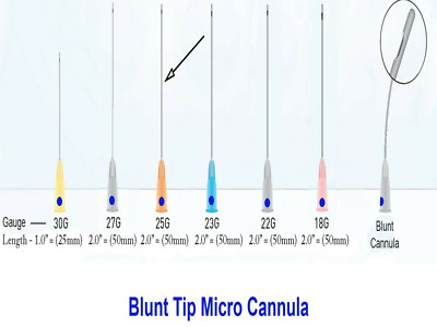 5-50pcs Micro Cannula with Puncture,Blunt Tip for Fillers,USA Shipping