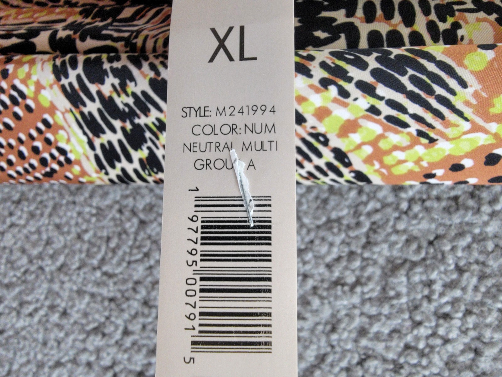 NIC+ZOE Dotty Palms Halter Dress Women's XL Neutral Multi V-Neck Pullover Style - Picture 15 of 15