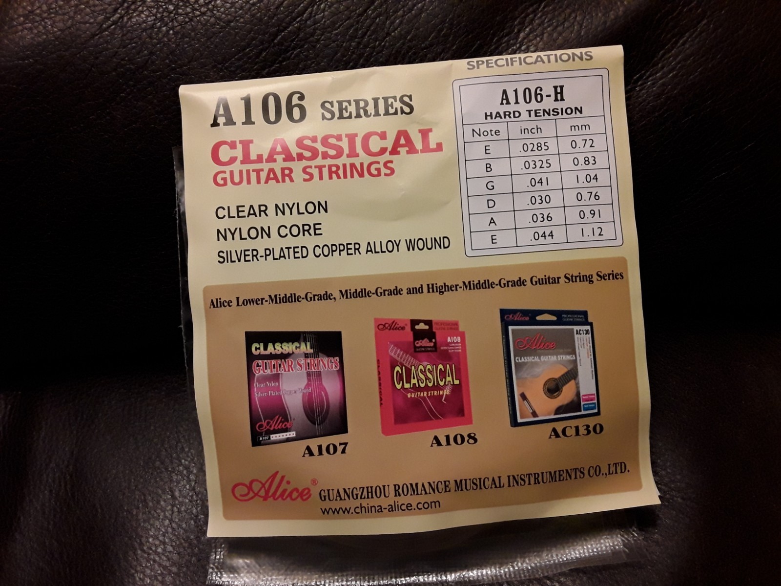 10 Sets Alice A106H Clear Nylon Classical Guitar Strings Stringing Guitar String