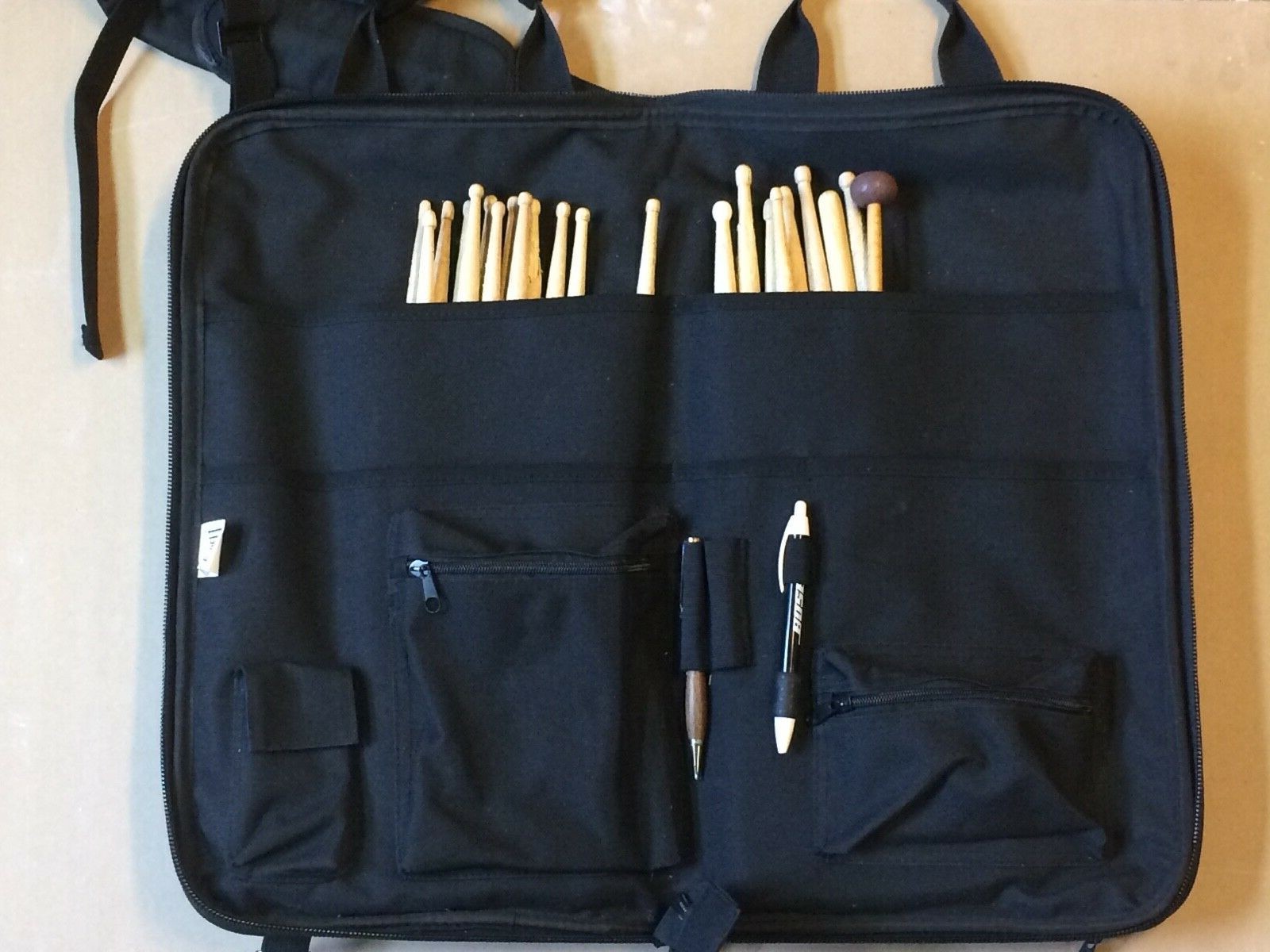 Wolfpak Drum Stick Bag used has ddrum thing Vic Firth Vater Promark sticks