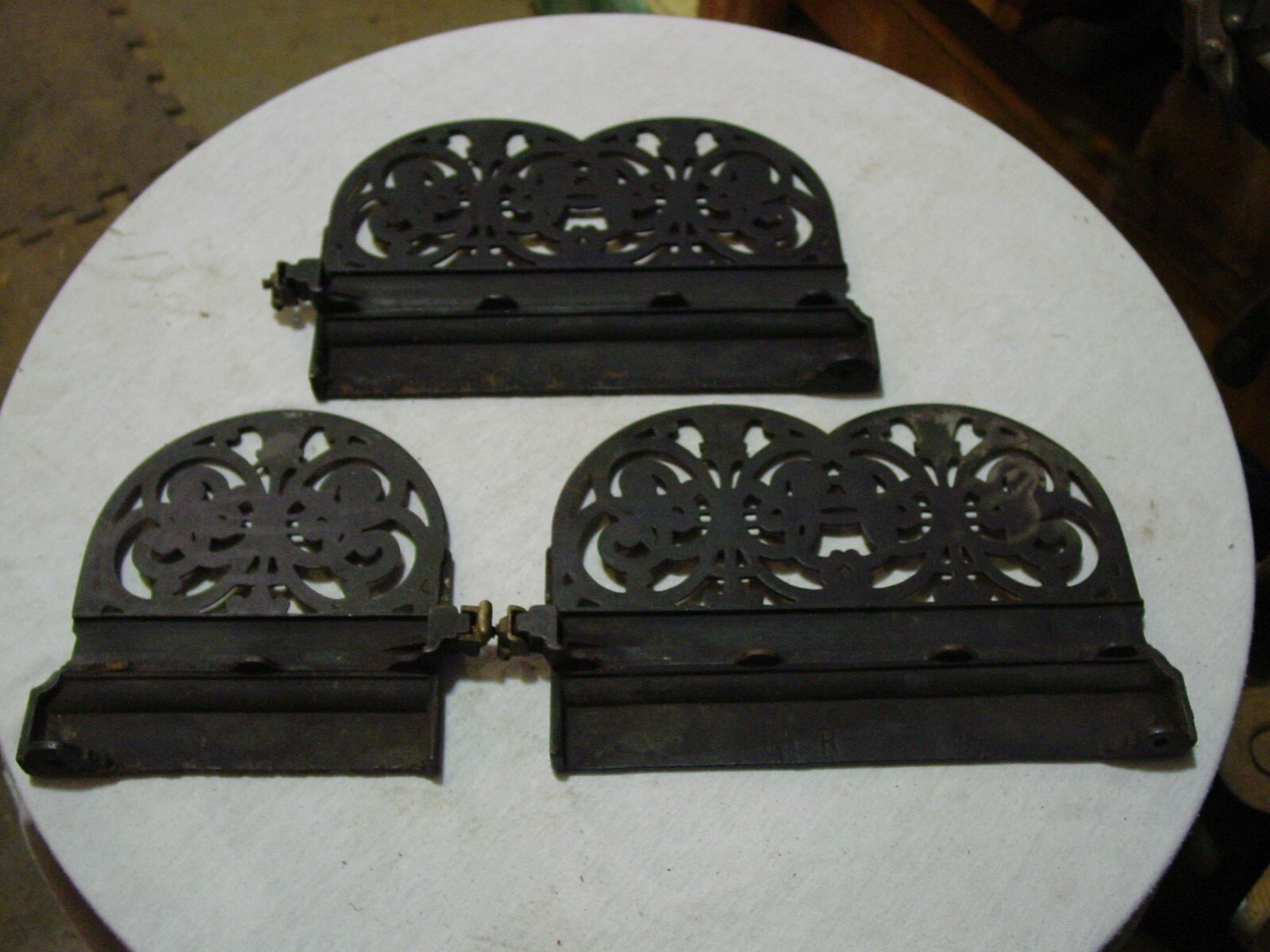 3 Vintage Antique decorative black cast iron grates wall displays for one price