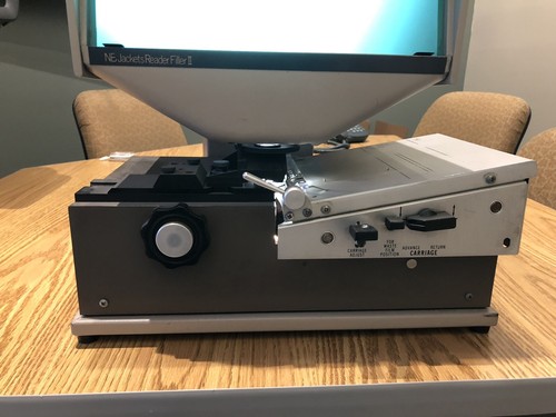 NB Jackets Reader Filler 2 - Model 162 - Microfiche Microfilm Viewer - Works!