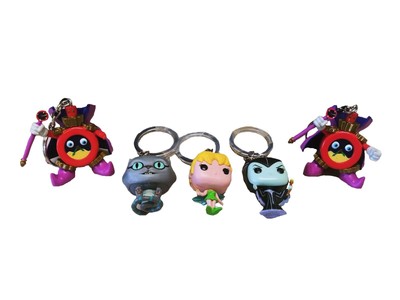 Lot of (5) Disney Characters Figural 3D Keyrings - Alice in Wonderland Etc.