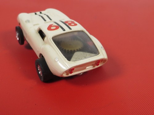 Vintage 60's Aurora Thunderjet Tjet 500 Daytona Cobra GT Coupe White HO Slot Car