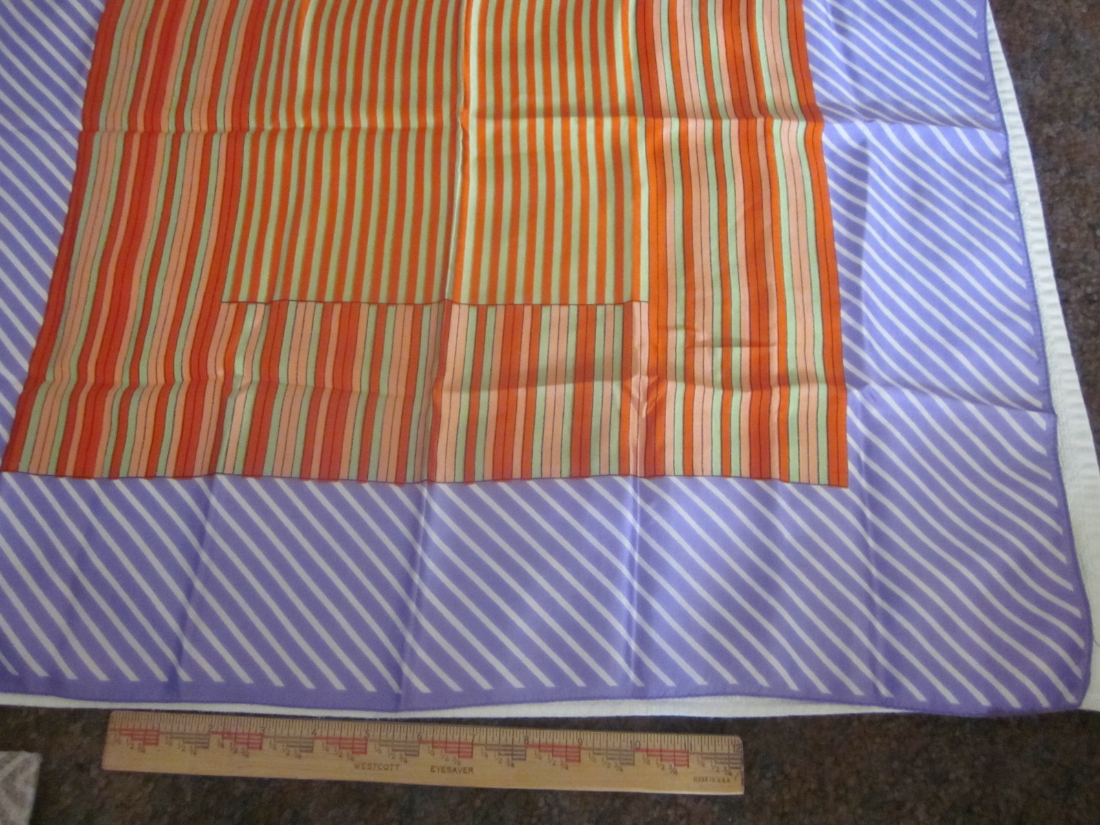 Vintage Morsly Made in Italy Multi Color Womans Scarf  26 X 26 Inches