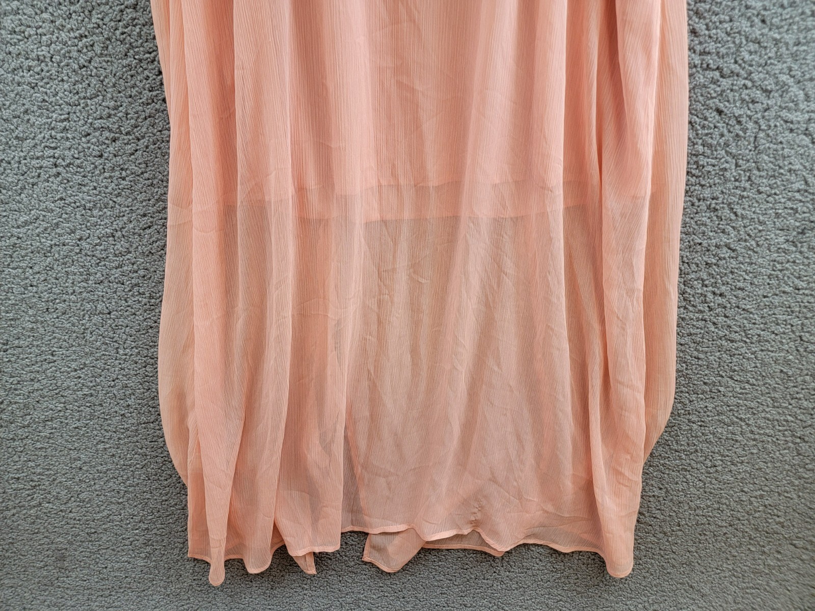 Bar III Trendy Plus Size Ruffled Chiffon Maxi Dress Women's 16W Warm Coral Sheer - Picture 11 of 15