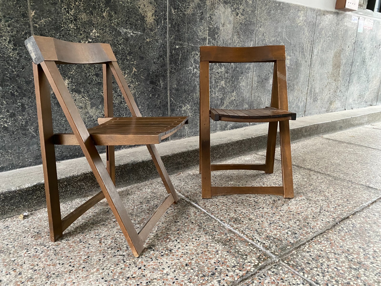 Aldo Jacober フォールディングチェア　ビンテージチェア　折り畳み椅子 Vintage Pair of Aldo Jacober Folding Chairs Space Age Mid