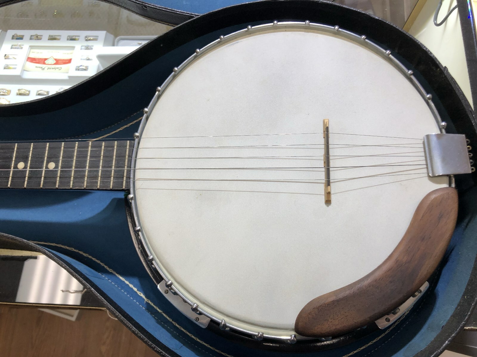 Vintage Kay 5 String Closed Back Eagle Resonator Banjo