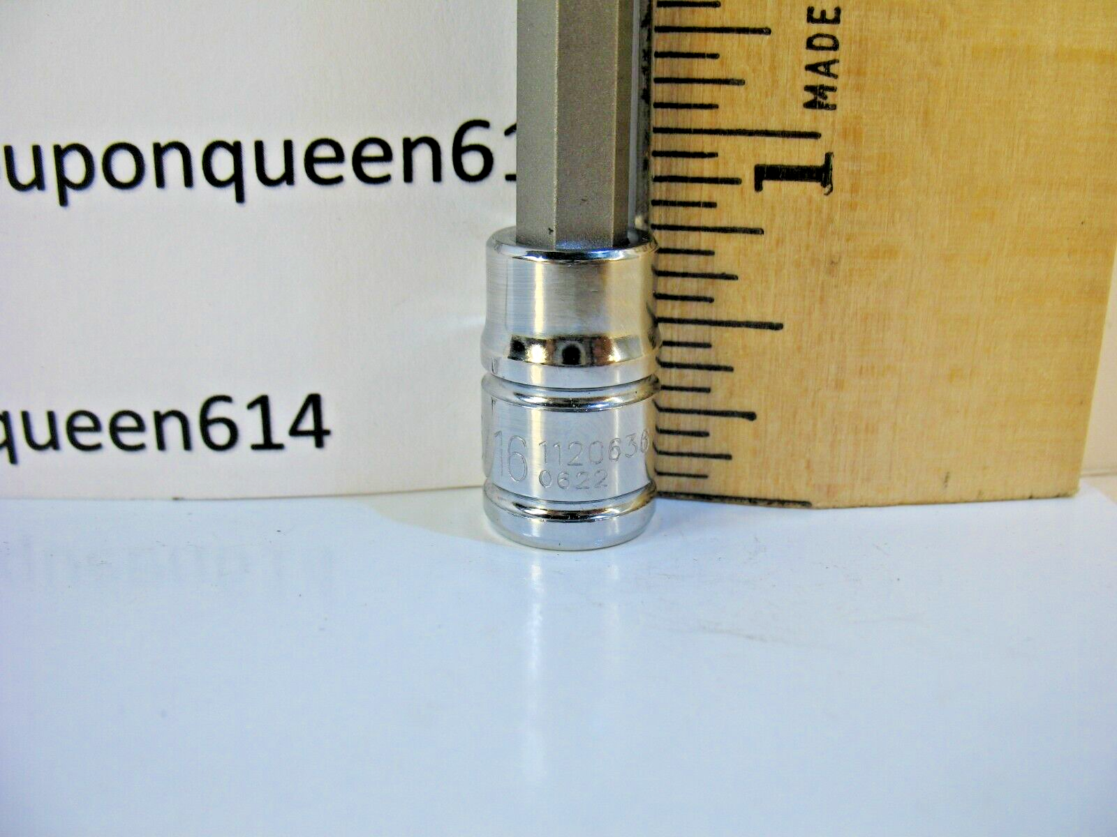 KOBALT 1120636-0622, 1/4" Drive Ball Hex Bit Socket Long 3/16" - Brand New