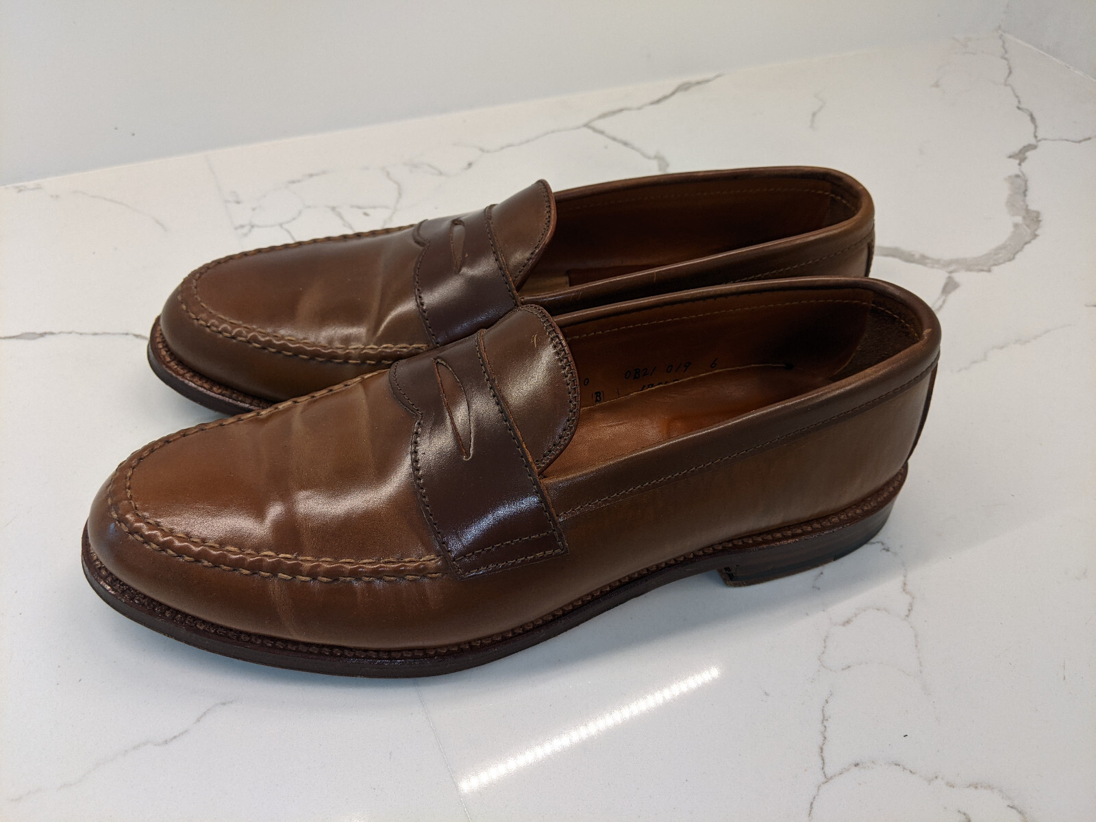 Alden Ravello Shell Cordovan Loafers 10 B/D Van Last 67540