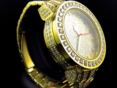 Pre-owned Khronos Yellow Iced Bezel & Band  Jojino Joe Rodeo Genuine Diamond Watch 50mm