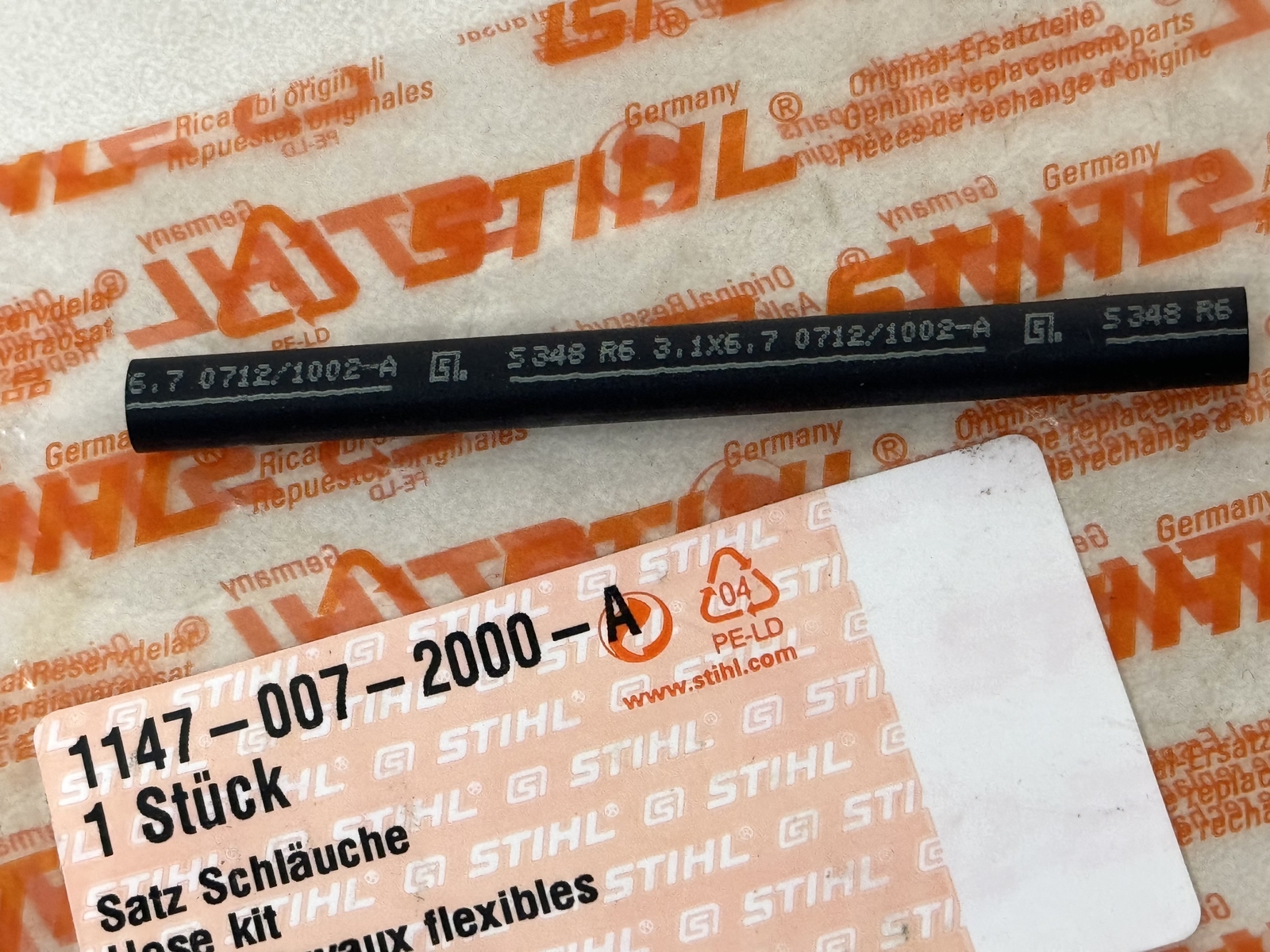 STIHL OEM FUEL HOSE KIT 1147 007 2000 MS500i MS500i-R MS500iR GENUINE - Picture 3 of 5
