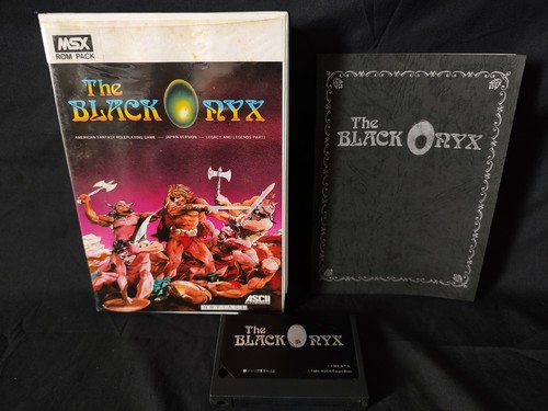 The BLACK ONYX for MSX /Game Cartrigdem, Manual Box set