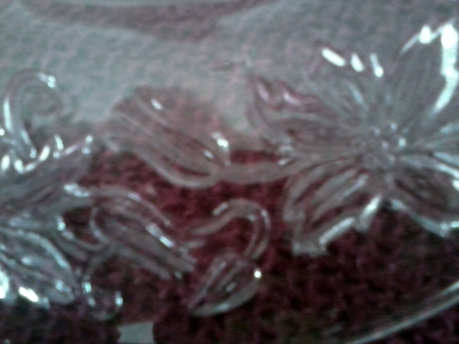 1 PRINCESS HOUSE Crystal Fantasia Poinsettias frosted Luncheon Plate 8