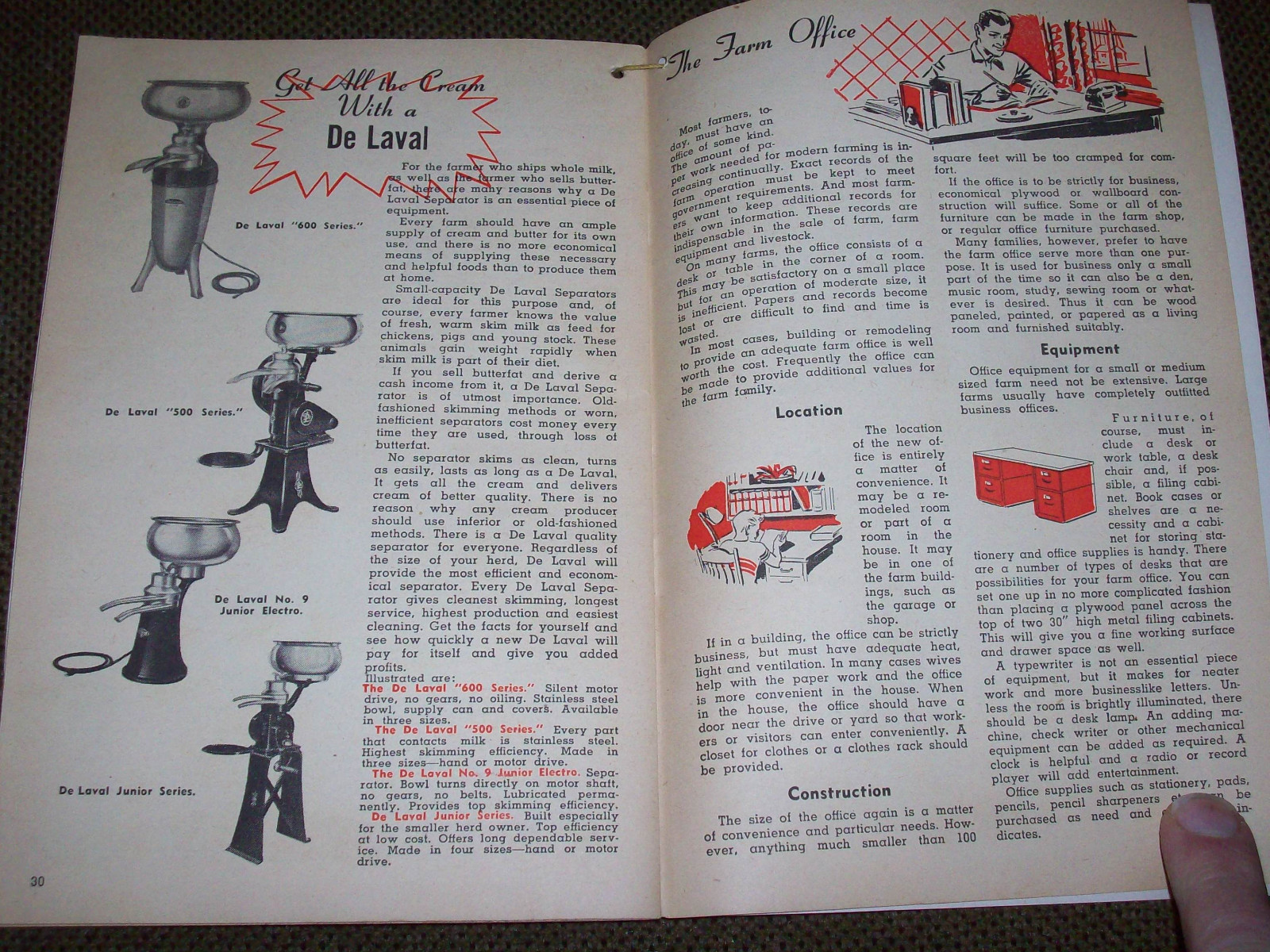 1955 De Laval Advertising Year Book Ivanhoe Minnesota Hoffman Hardware