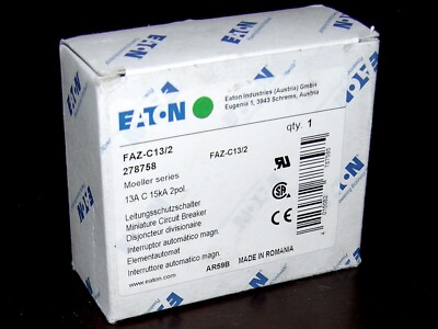 (NEW) EATON FAZ-C13/2 CIRCUIT BREAKER