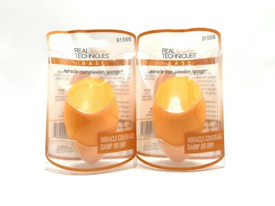 2 X Real Techniques Miracle Complexion Sponge Orange BNiB