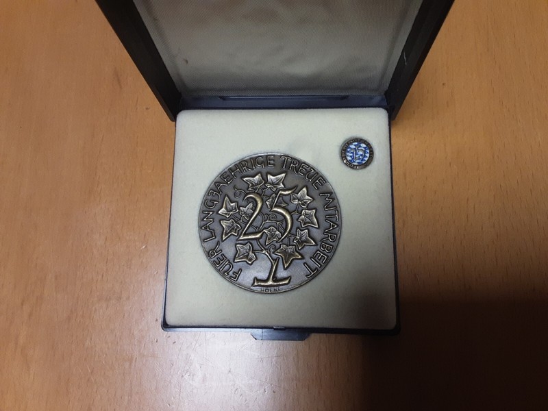 Medaille 25 Jahre FÃ¼R Treue Mitarbeit Kuratorium Der Bayer. Arbeitgeberschaft