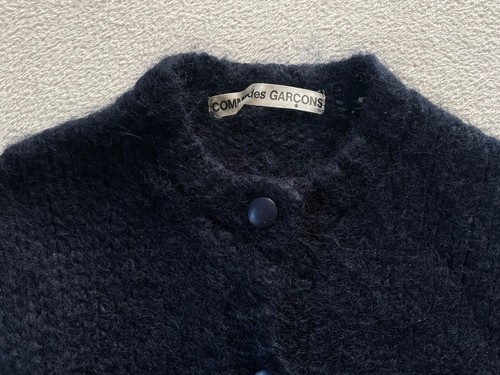 80s NORDSTROMノードストローム ネップウールジャケット カーディガン 50s UNKNOWN MOOSEパッチ付き ウールニット レタード