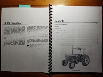 John Deere 2630 Tractor Owner's Operator's Manual OM-R56168 J4 10/74