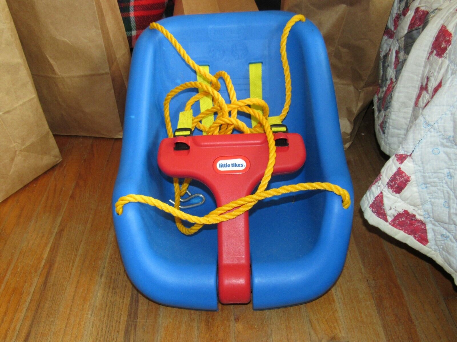 Vintage U.S.A. Little Tikes Blue Swing For Babies and Toddlers Maybe Never Used Vintage U.S.A. Little Tikes Blue Swing For Babies and Toddlers Maybe Never Used