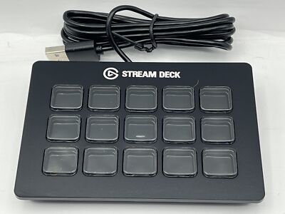 Elgato STREAM DECK + 黒 Elgato Stream Deck MK.2 Full size Wired USB Keypad with 15