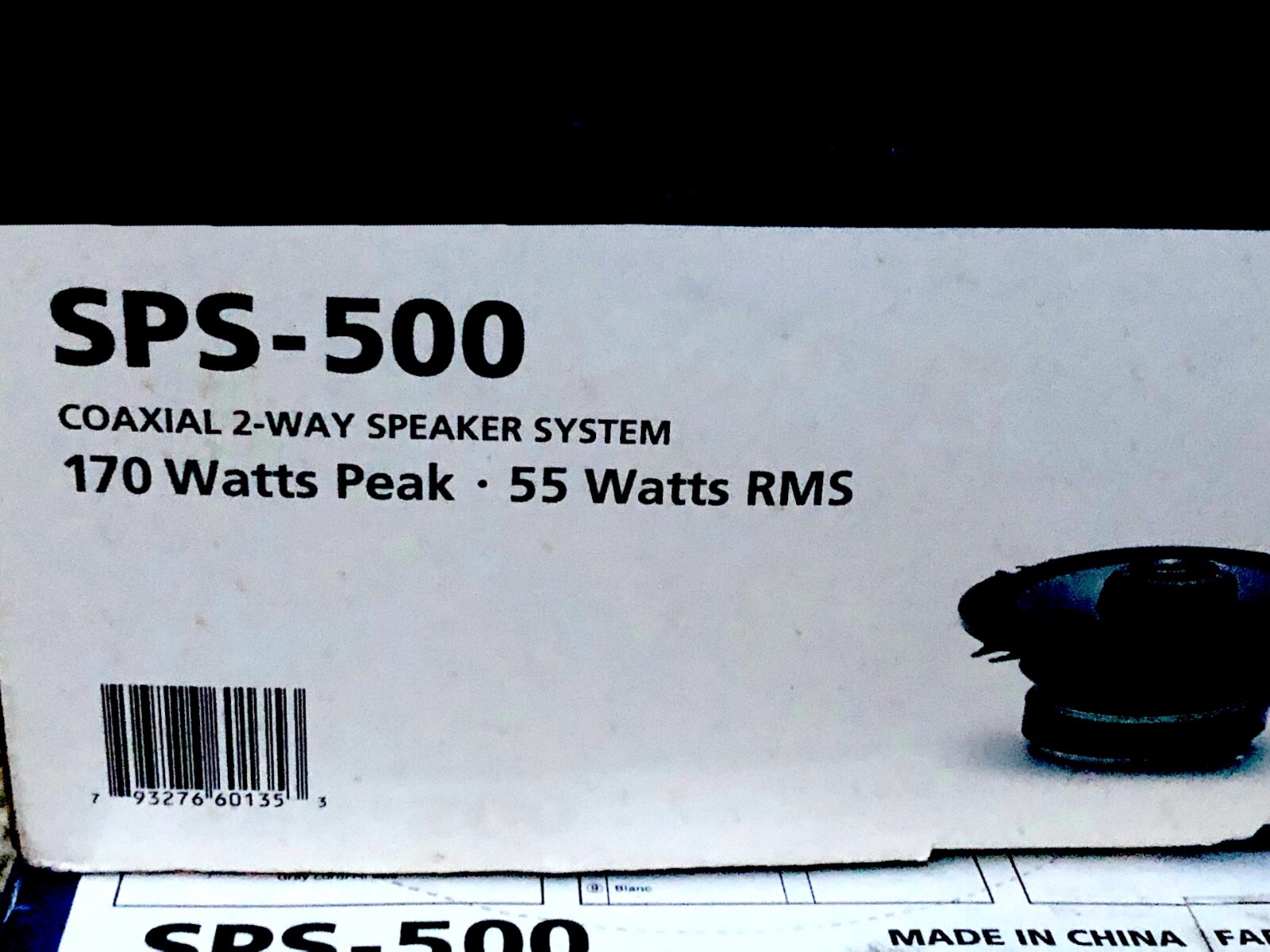 Alpine SPS-500 ~ 2 Speakers New In Box: Never Used.