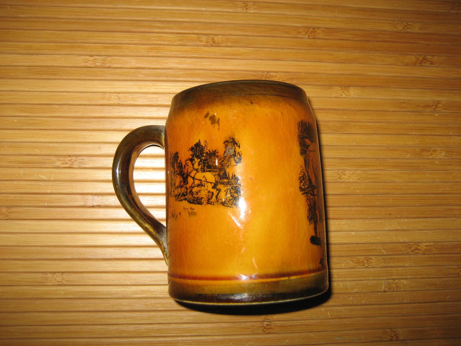 Antique Ridgways England Scenes From Coaching Days & Coaching Ways Mug Brown