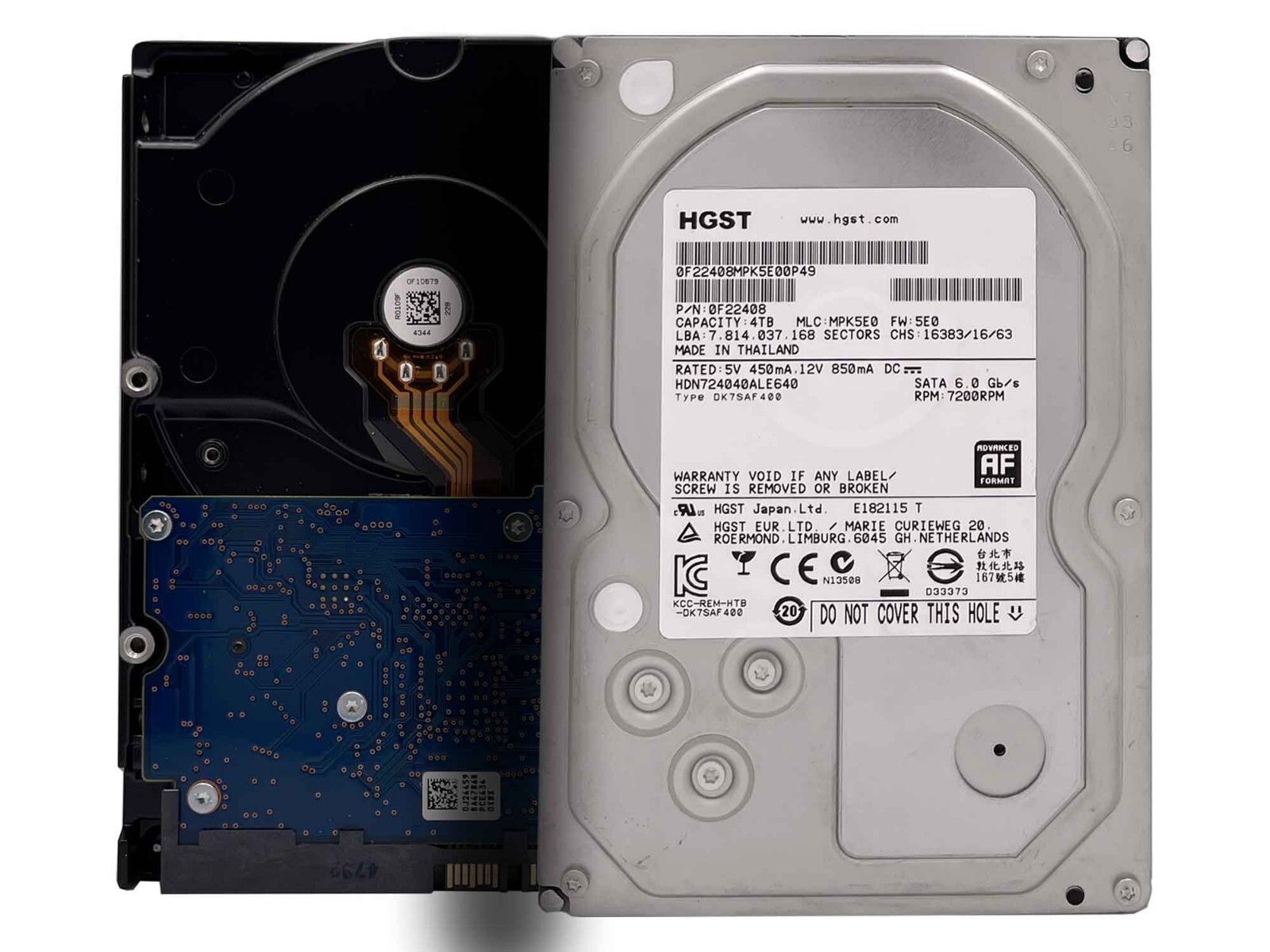 Hitachi/HGST 3.5 HDD 4TB ※管理番号：㉕ HGST HMS5C4040ALE640 4TB
